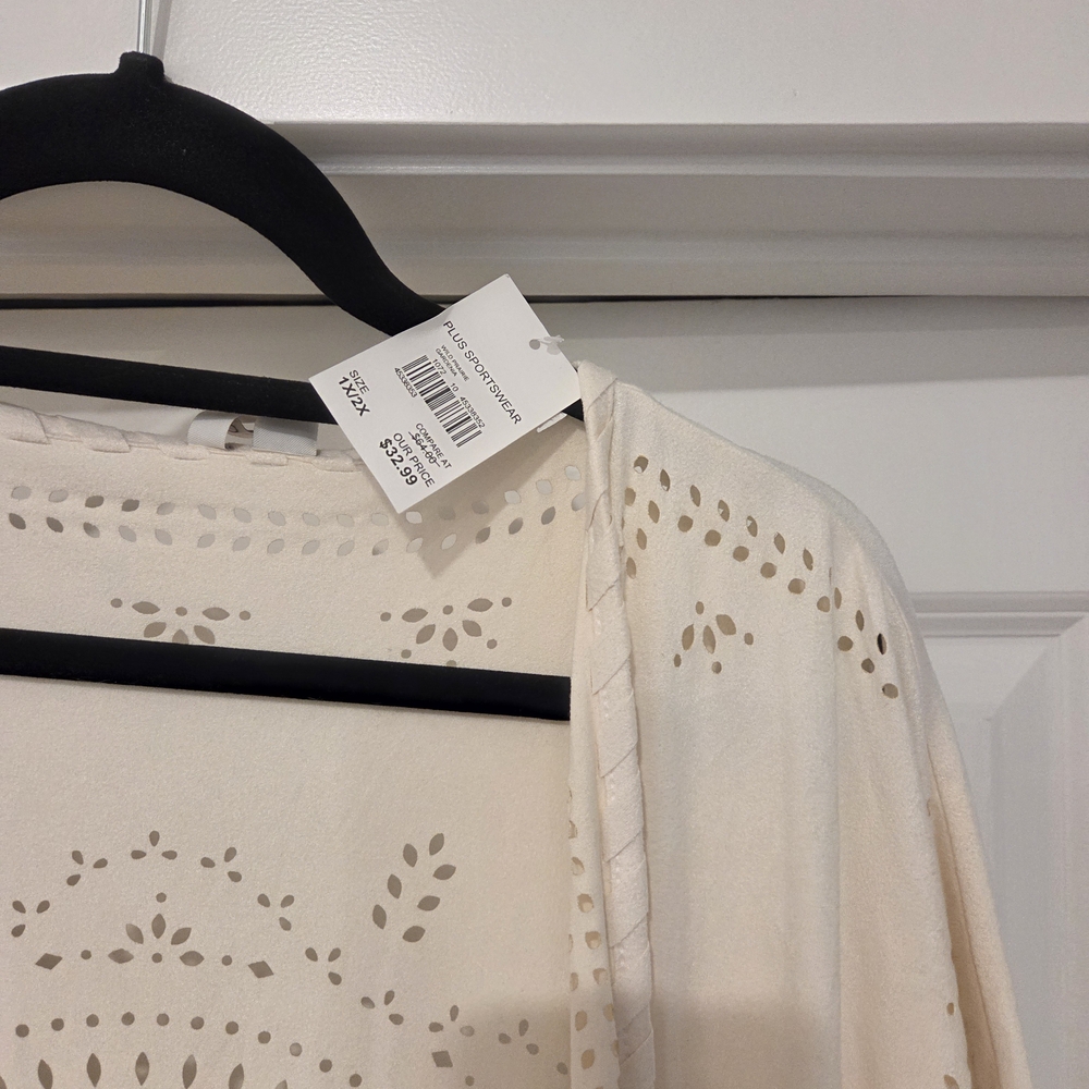 Cato Cream Cover Up with Cutout Details - Picture 4 of 5